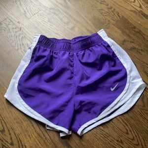 Purple&White Nike Dri-Fit Running Shorts Size: XS